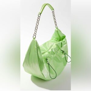 NWOT Urban Outfitters Neon Green Crescent Purse